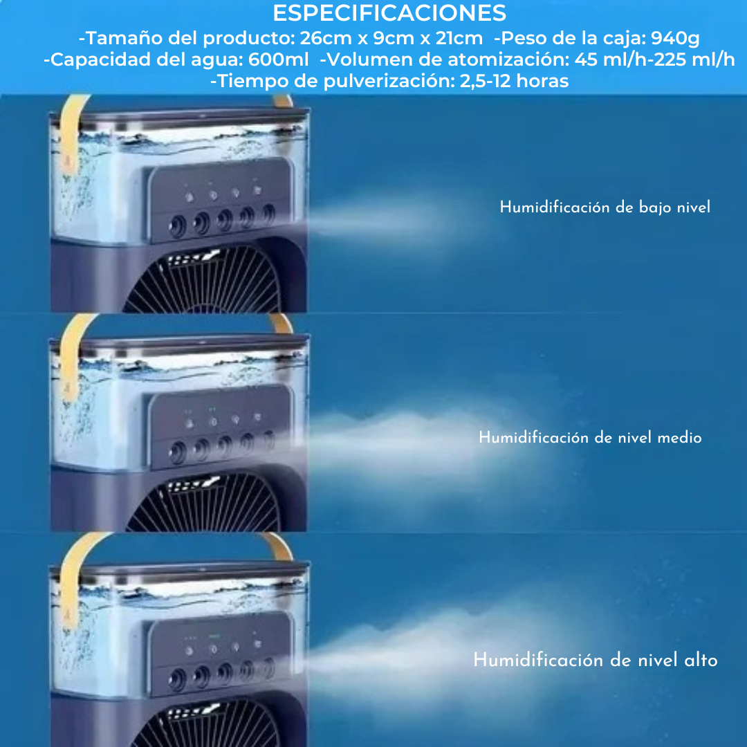 Ventilador portátil 3 en 1